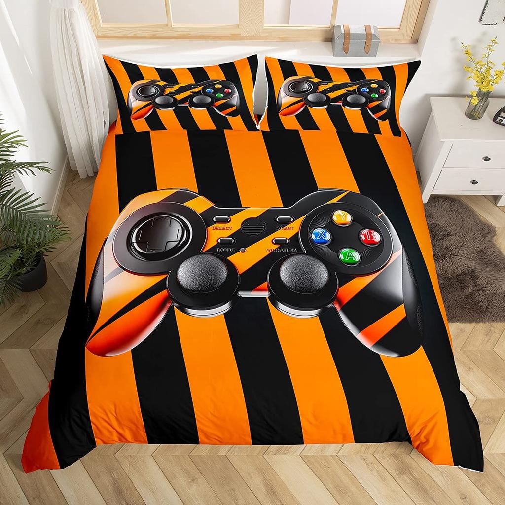 Spēļu pults segas pārvalka komplekts Mikrošķiedras Spēlētājs Spēlēšana Džoistiks Segas pārvalks Karaliskā izmēra Bērniem Zēniem Videospēļu Vienguļamās gultas veļas komplekts