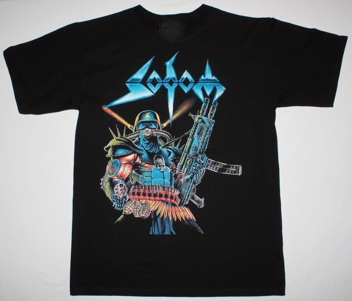 Vintage Sodom Music Band Heavy Cotton Black Full Size Unisex Tee Shirt MM530 S разноцветный