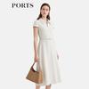 2025 S/S Collared Short Sleeve Midi Dress ALQ8D028VWB021