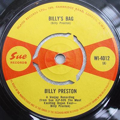 7inch Record BILLY PRESTON - Billy's Bag WI4012 Sue Records 1966 UK Soul/Funk Used