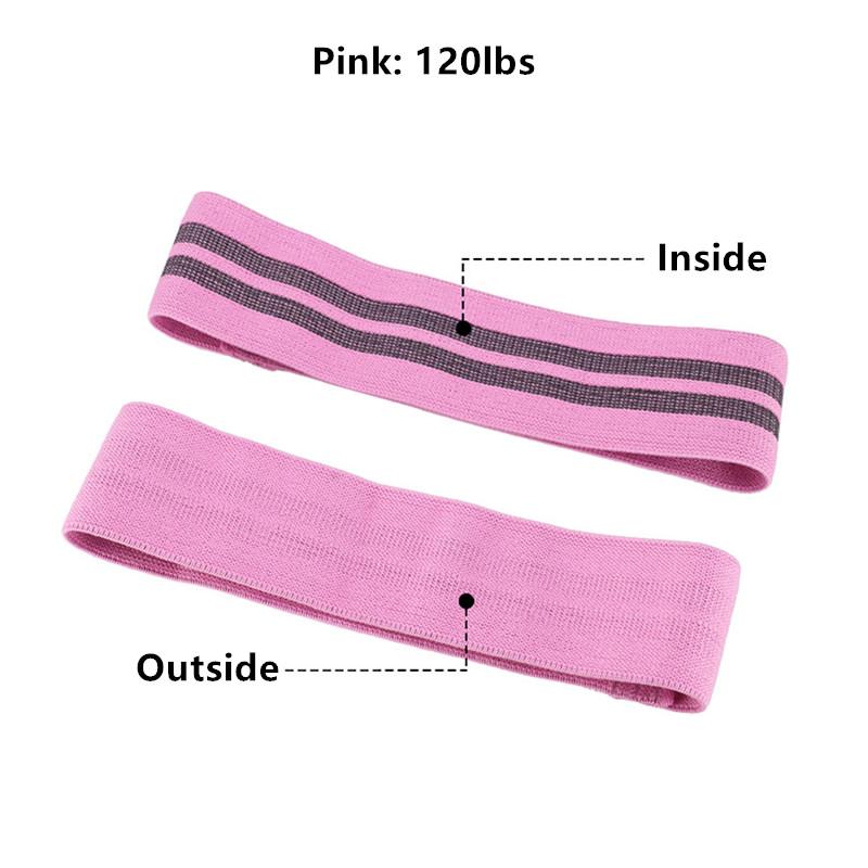 

120/150/180 фунтів еластичний ремінець для йоги Тренажерний зал Пояс для формування стегон Смужка для силових тренувань L(120lbs) рожевий