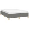 Vidaxl Bed Frame Without Mattress, Dark Gray, 140X190 Cm, Fabric Upholstered