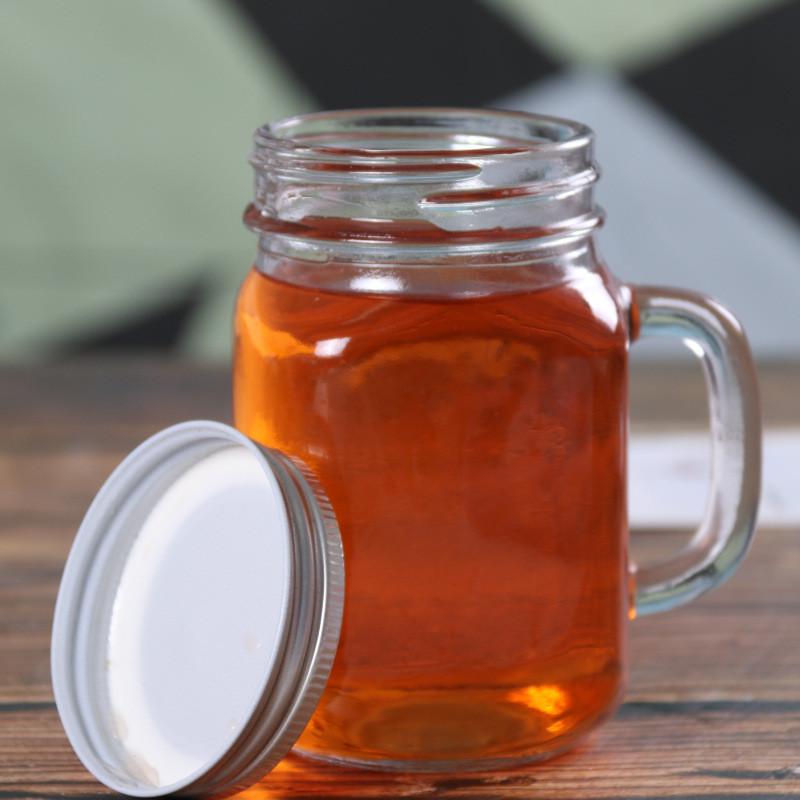 High-Temperature Resistant Glass Rooster Mason Cup with Lid and Straw for Coffee, Milk Tea, or Juice