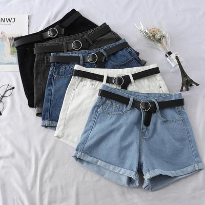 Shorts Femininos Chique All-match Coreano Casual Básico Simples Harajuku Adolescentes Denim Calça Curta Perna Larga Roupas Femininas