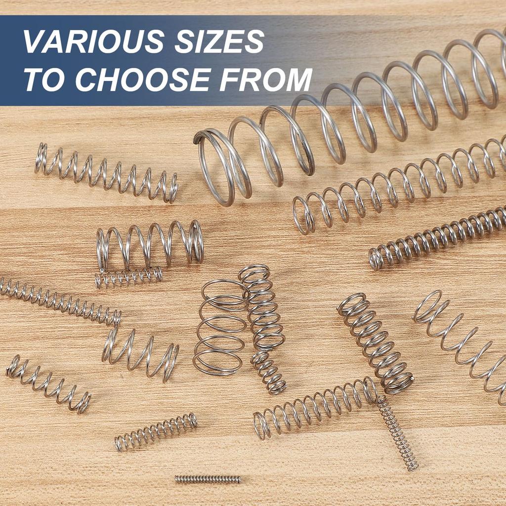 uxcell Compression Springs, 0.02 x 0.4 x 2.0 inches (0.5 x 10 x 50