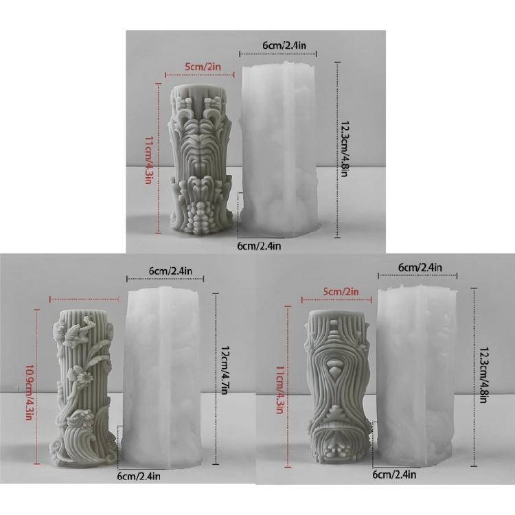 Kerzenformen Zylinderförmige Bastelform zur Herstellung von künstlerisch geschwungenen Kerzen
