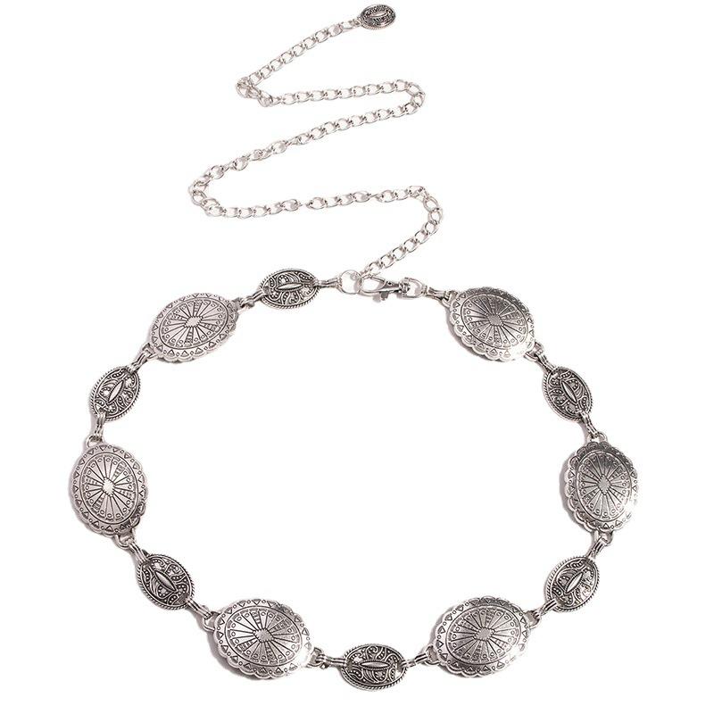 New European and American Metal Waist Chain Women's High-end Small Fragrance Western Style Body Pants Chain Body Chain National Style