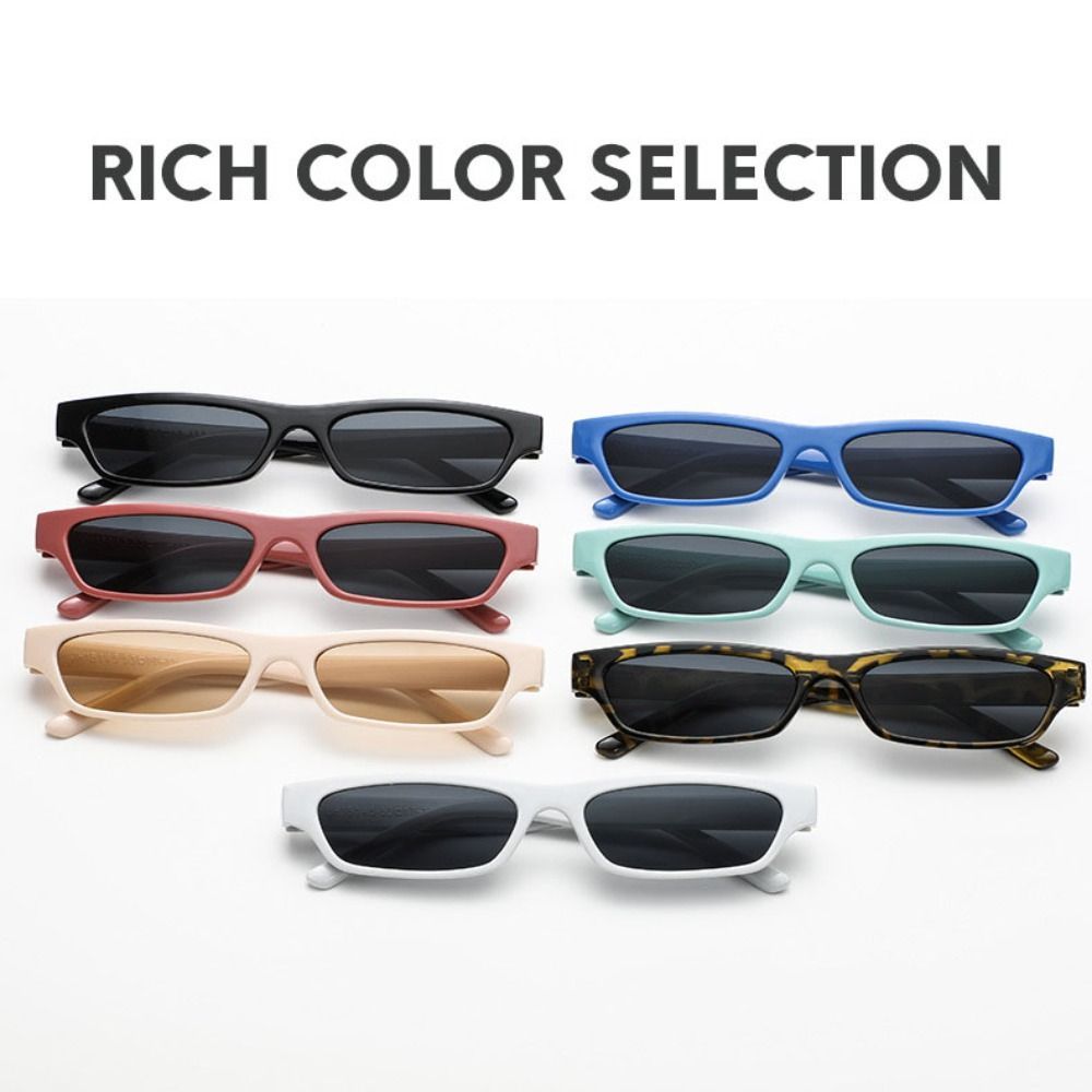

1pc Punk Small Frame Sunglasses Block Glare UV400 Driving Glasses Eye Protection Street Photos Decoration Black Shades Glasses