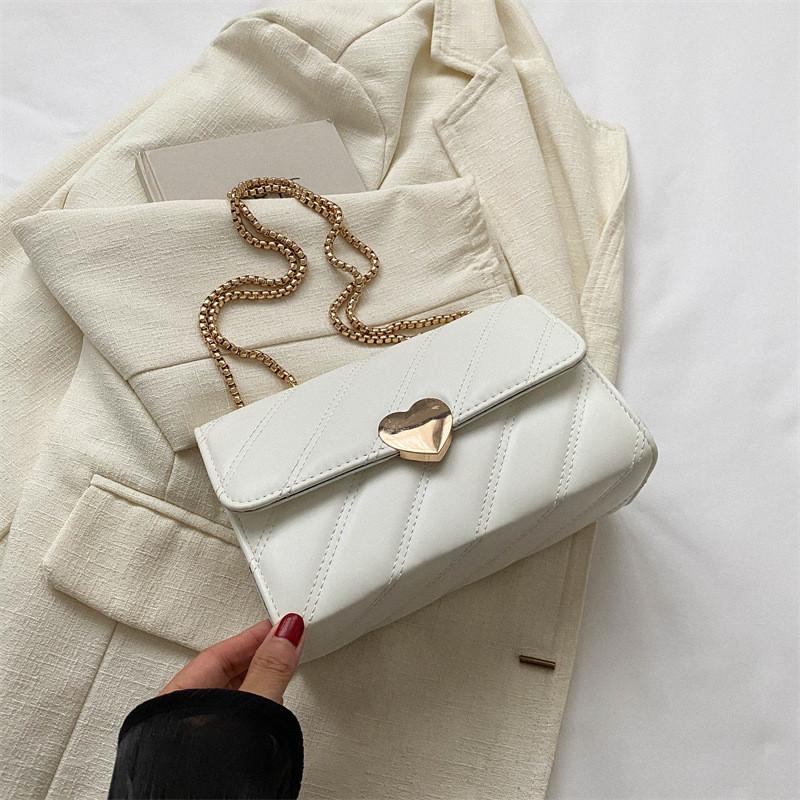 Stilvolle gesteppte PU-Handtasche für Damen in Schwarz, Khaki, Pink und Weiß. Perfekt für den lässigen Chic.