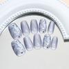 30 Piezas Mariposa 3D Uñas Postizas Ojo de Gato Cobertura Completa Uñas Adhesivas Dulces Uñas Artificiales Brillantes Uñas Postizas para Mujer