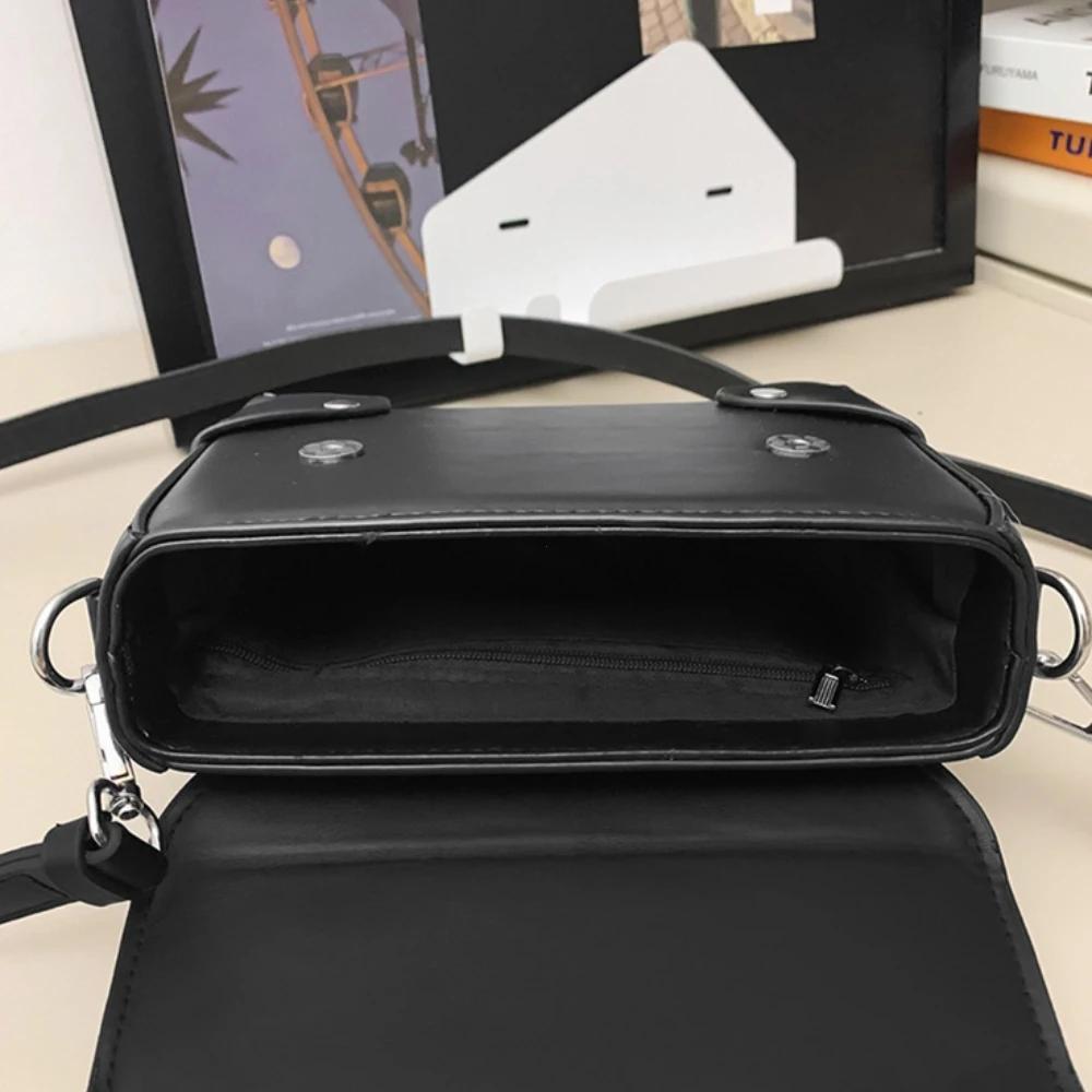 Minimalist Men's Shoulder Bag Fashionable Male PU Leather Crossbody Bags Small Flip Style Messenger Bag for Men Designer Handbag