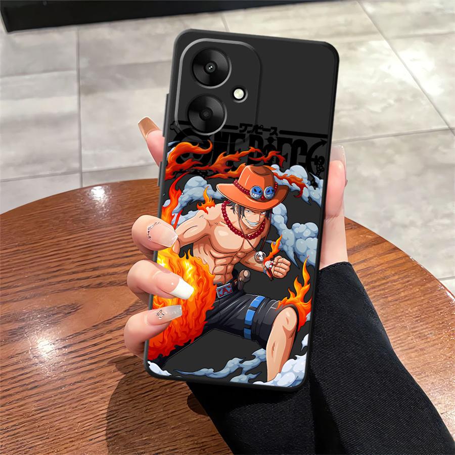 

Чехол для Xiaomi Redmi A5 9 10 A1 A2 Plus 13C K40 K80 Pro A4 A3 14C 12C Черный Мягкий Чехол для Телефона One Piece Луффи Эйс Redmi A3x