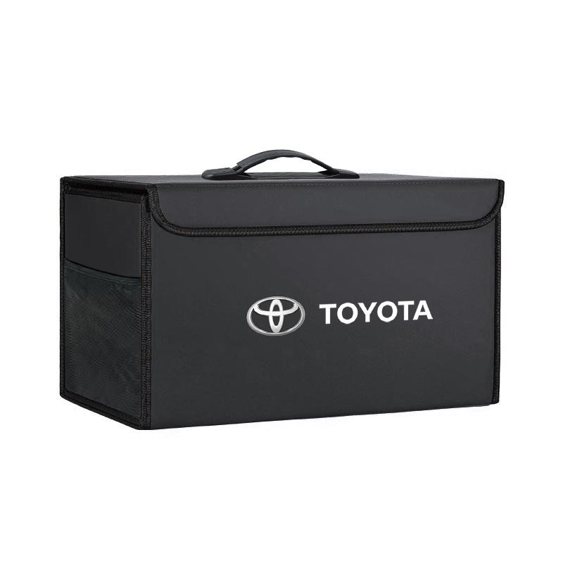 Car Storage Box Auto Trunk Organizer Tools For Toyota 86 Mirai Supra Prado Alphard Crown Vellfire Venza Avalon Prius CHR Keyring