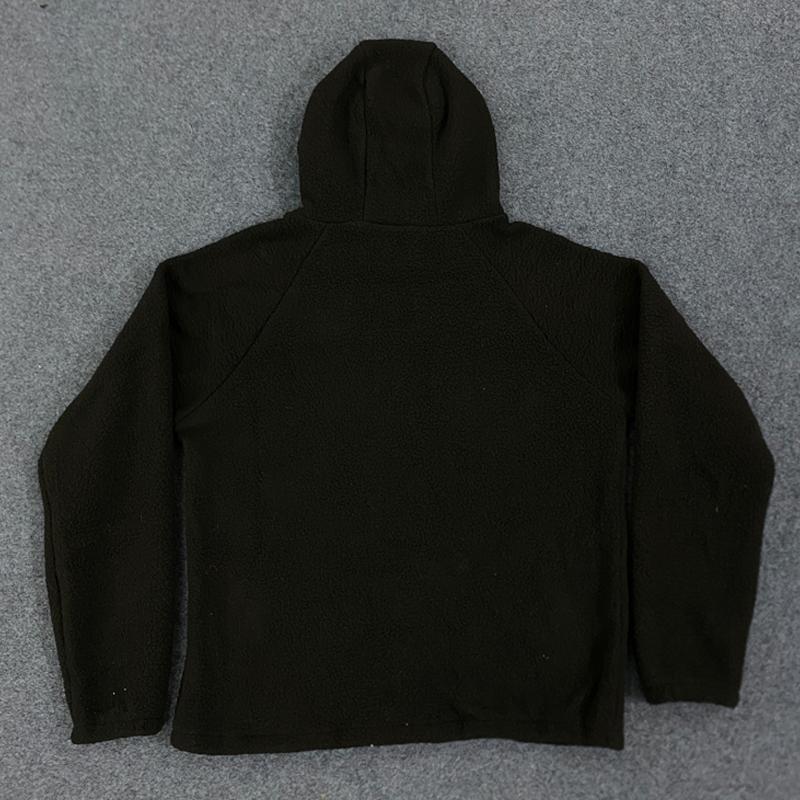 Y2K letter trendy casual loose autumn and winter high neck warm hooded zipper sweatshirt