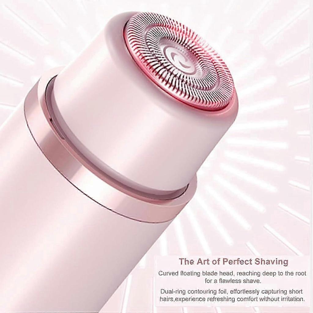 25-26 Dermave Bikini-Rasierer, Doppelkopf-Rasierer für Frauen, 2-in-1 Nass-Trocken Elektrischer Bikini-Trimmer für Frauen, Rosa