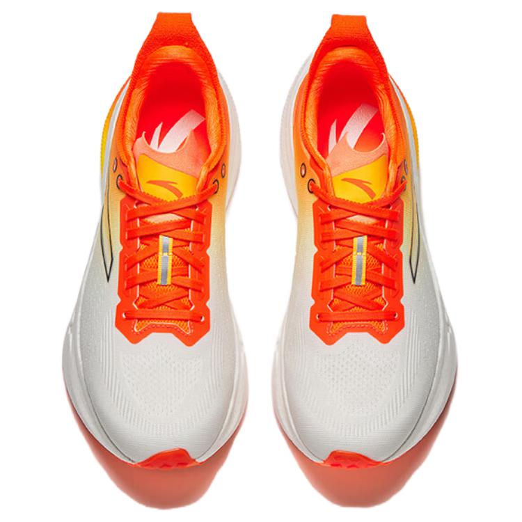 New ANTA Mario 2 Running Shoes Men's Low top Papyrus White/Fresh Orange Yellow 912535560-5