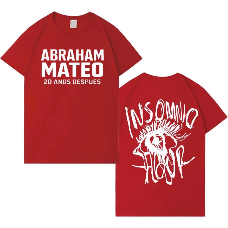 Singer Abraham Mateo New Album Tour Double Sided Print Tshrit Unisex Women High Quality Gothic Casual Hip Hop Tshrits Streetwear