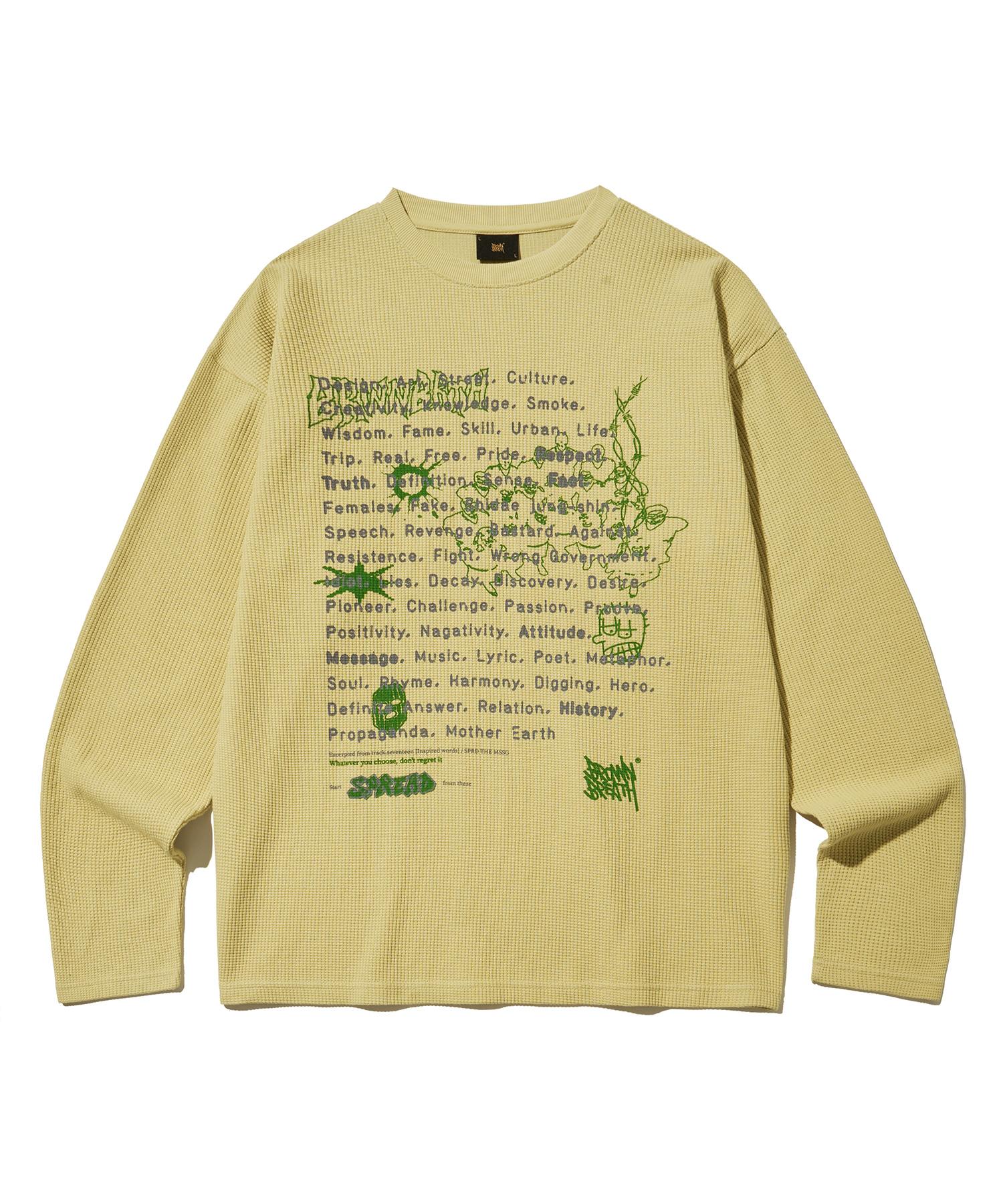 Brown Bless Decay Waffle Longsleeve - Mustard Mustard/S
