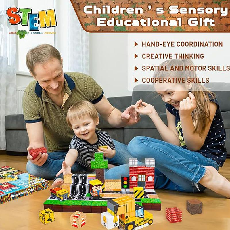 Ungiftige Magnetische Bausteine Mine Welt Magnetische Höhlen Welt Stein Würfel Spielzeug Set Stem Sensorisch Bestes Geschenk Für Kinder