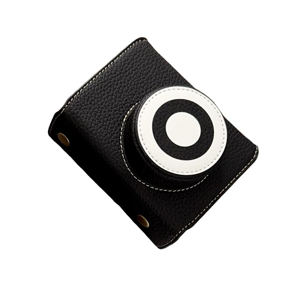 Retro PU Leather Camera Bag Including Half Case Flip Cover and Adjustable Shoulder Strap Fit for Fujifilm XE5 Camera