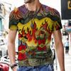 2022 Summer Latest 3d Printing Tarot style Men's Fashion Harajuku Short-Sleeved O-Neck Men's Oversized T-Shirt Men clothing Tops