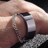 New Vintage 8mm Black Pattern Ring for Men and Women