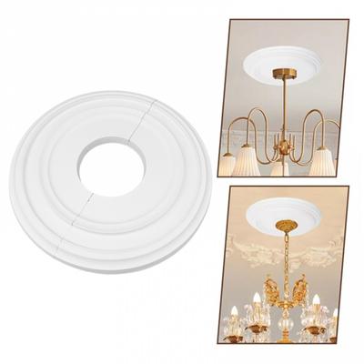 Cover Holes or Cracks with 12 Round PU Ceiling Medallion Elegant Design