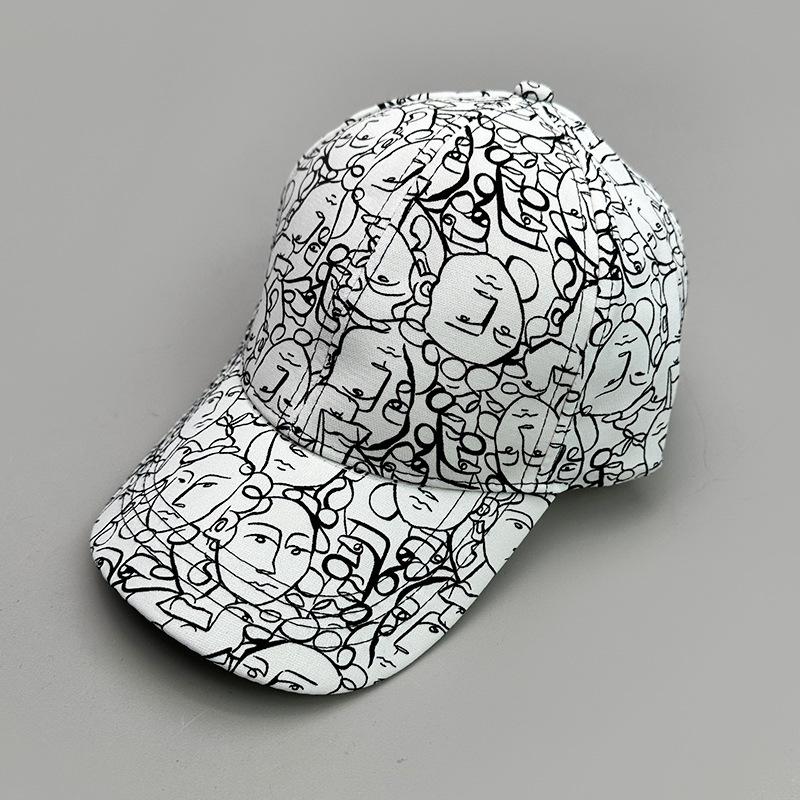 Graffiti Print Letters Anchor Skull Pattern Baseball Cap Men And Women Sunshade Street Versatile