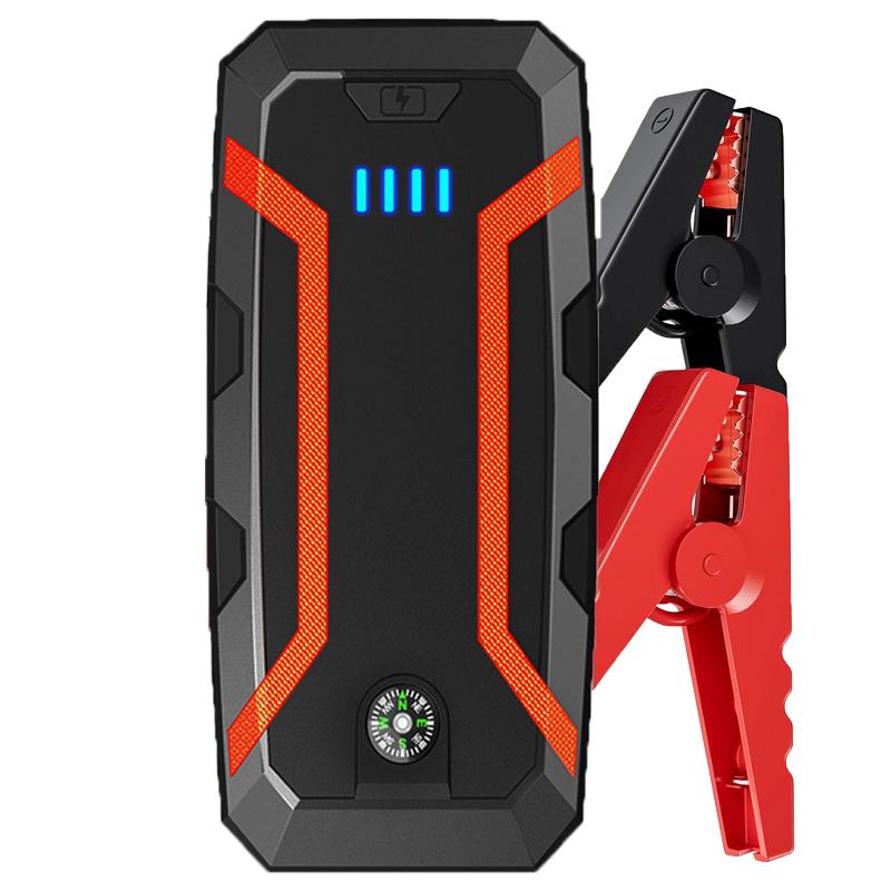 Car Jump Starter 1000A Peak 22200mWh 12V Lithium Polymer Auto Booster Battery Pack Jump Box Fast Charger Smart Jump Cables 22200mWh