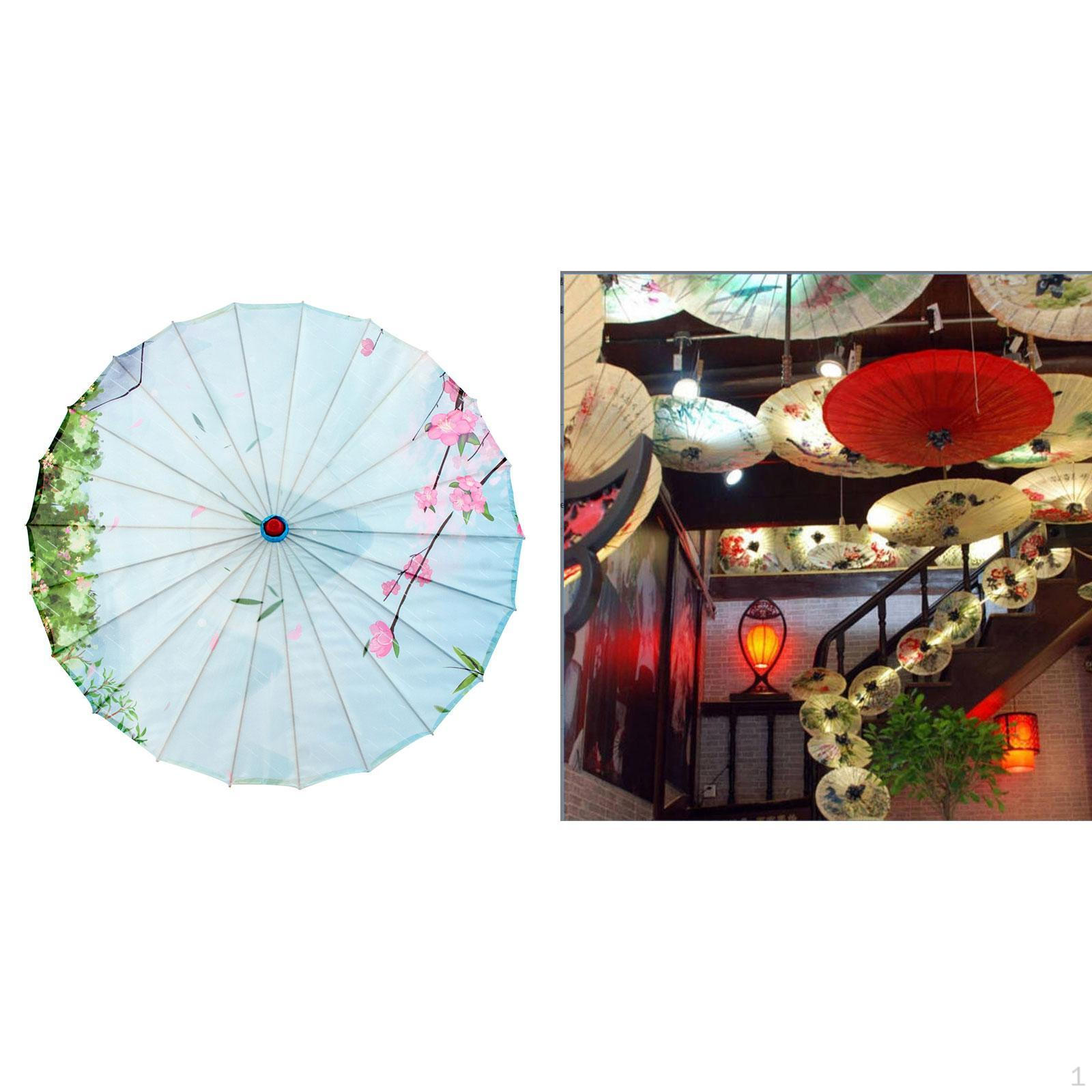 

Китайский зонтик из промасленной бумаги с цветочным узором для девочек для сценических выступлений Style A