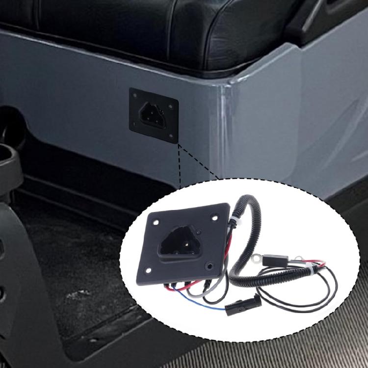 Replacement Part Charging Port Easy Installation Charger Receptacle with Charger For EZGO TXT / RXV Golf Cart