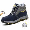Zimní bezpečnostní obuv Pánské protipropíchnutí Vysoká zateplená bezpečnostní obuv Protiskluzová ocelová tužinka ve špičce Tenisky Protiskluzové pracovní boty