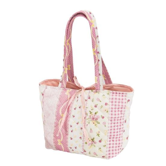Quilted Tote Bag for Women Girls Lightweight Small Floral Shoulder Bag Soft Puffy Travel Work Handbag with Bow