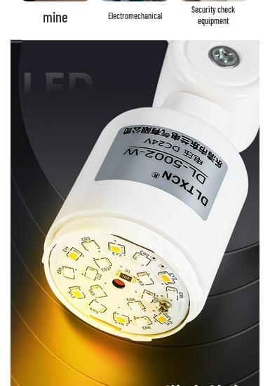 LED Color Alarm Light Signal Tower for Cranes, 12V/24V/220V