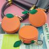 Kreative Frucht Wechseltasche PU-Leder Schlüsselanhänger Klein Frisch Mini Orange Kopfhörer Münzaufbewahrungstasche Anhänger