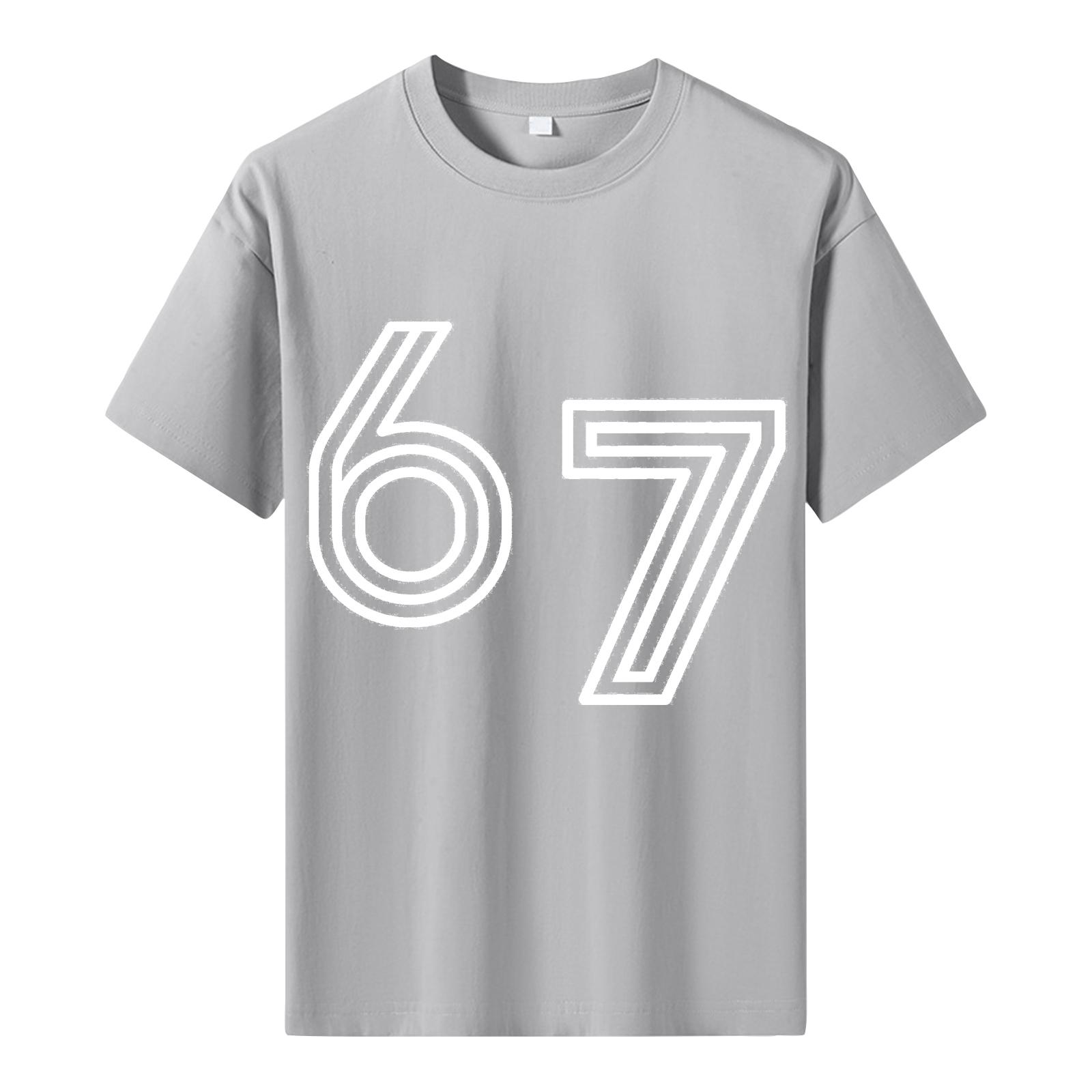 

Мужская футболка с коротким рукавом с принтом Мужская свободная повседневная футболка с коротким рукавом XL