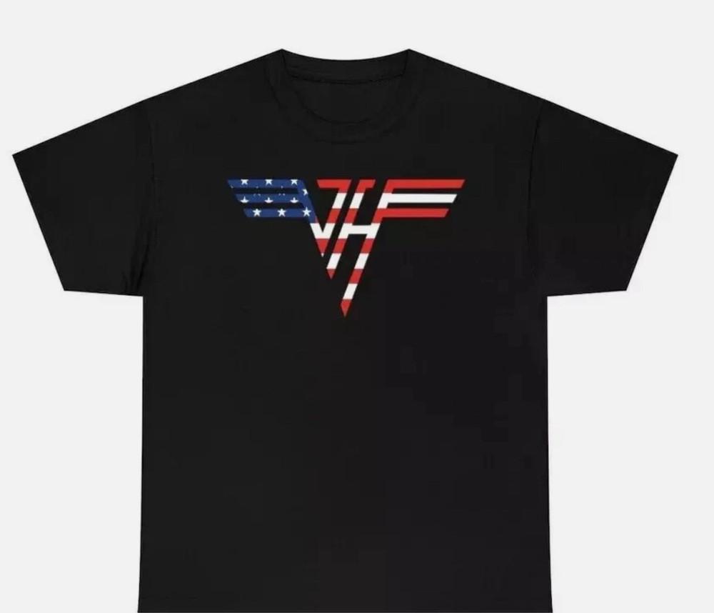 

Van Halen American Flag Logo T-Shirt, Unisex T-Shirt, S
