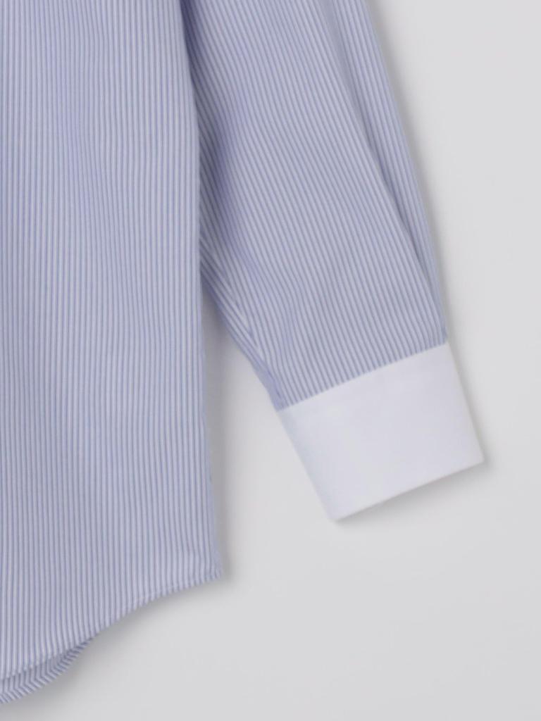 SHIPS Couleurs Chemise à Col Large à Rayures Clerc Facile d'Entretien pour Homme, Bleu, Taille 40, 211130390