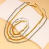 Trendy Japanese Pig Nose Patchwork Cuban Chain Bracelet & Necklace - Stainless Steel Clavicle Jewelry