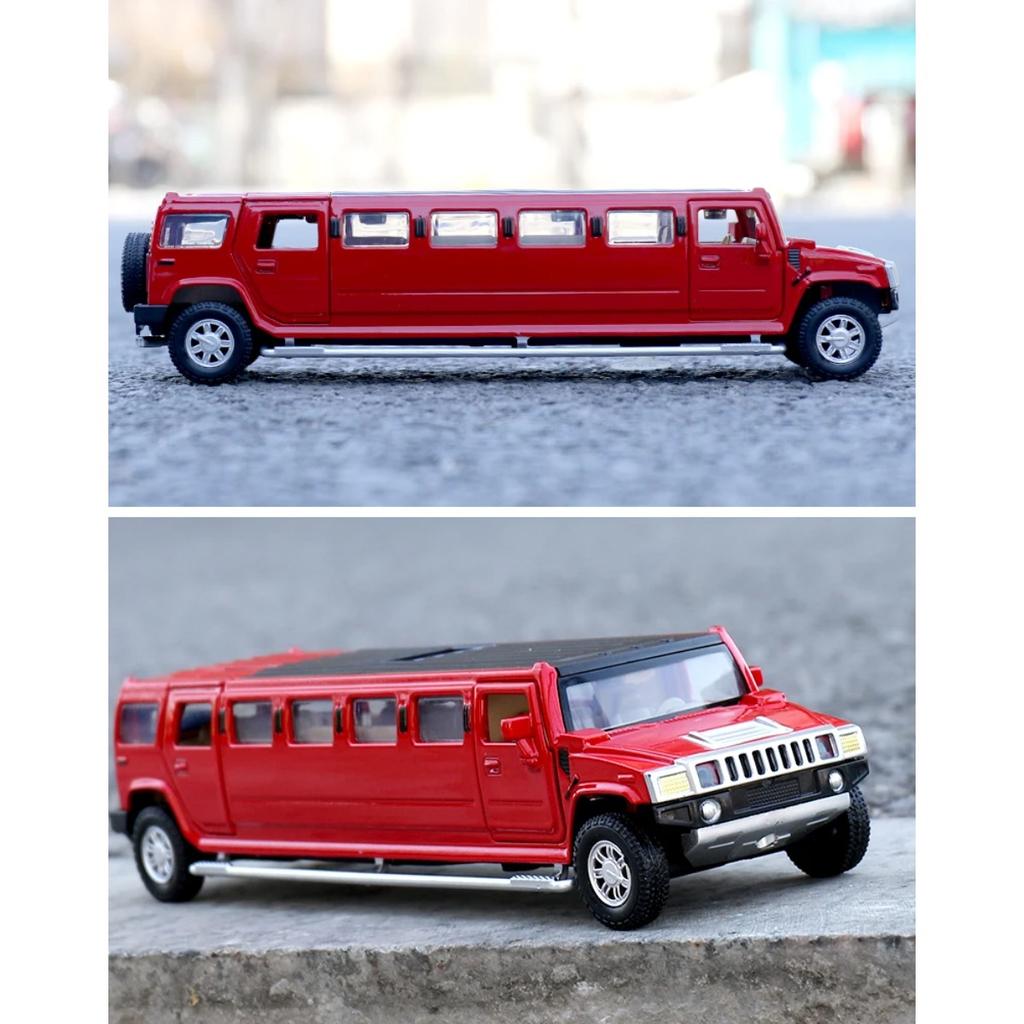 1/32 zliatinový Hummer H2 predĺžená limuzína kovový odliatok model auta zvuk a svetlo naťahovacie detské hračkárske vozidlá darček
