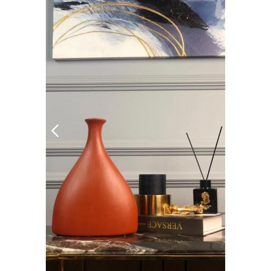 Ceramiczny asymetryczny wazon ręcznie robiony w kolorze płytek