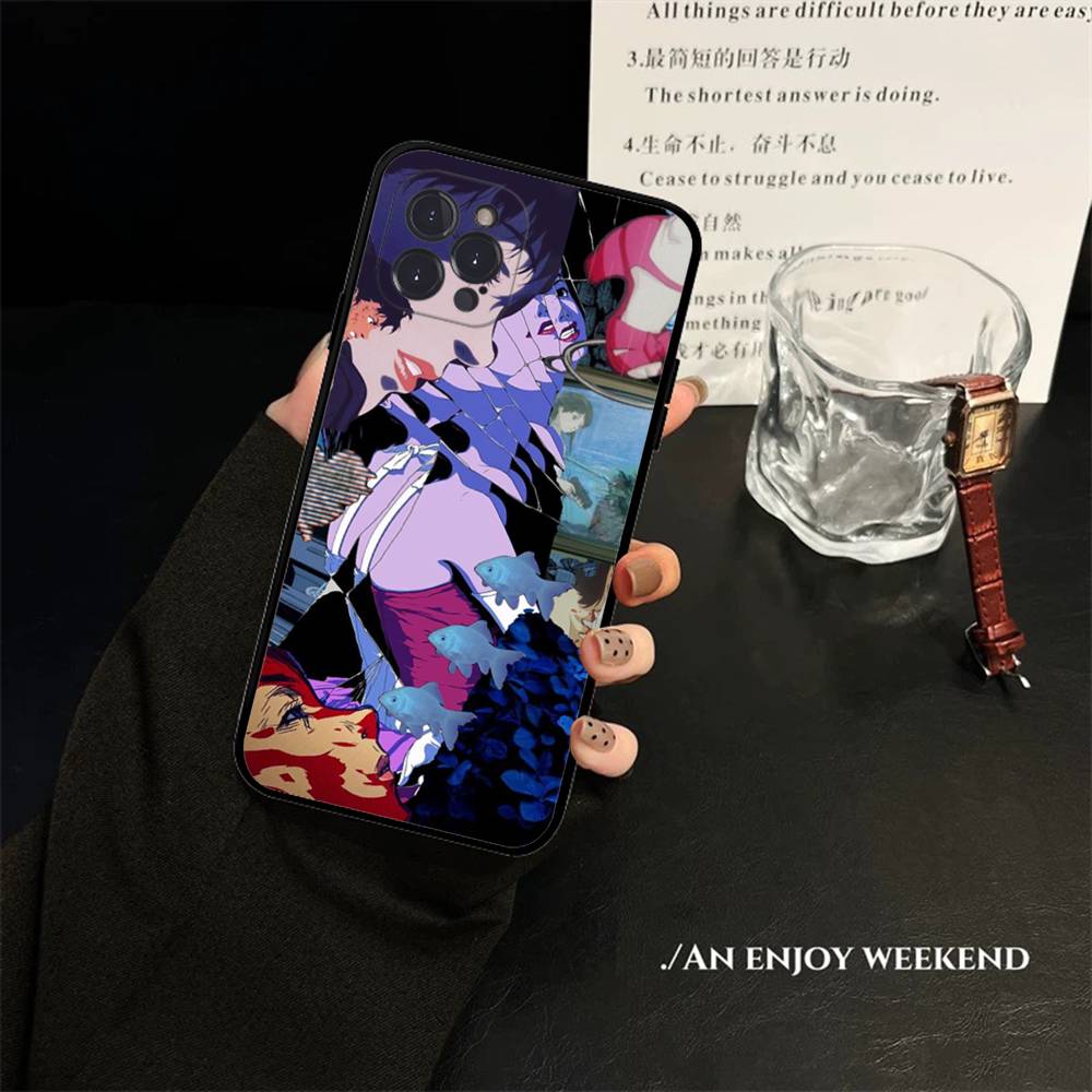 

Japanese Movie P-Perfect Blue Phone Case For IPhone 17 16 15 14 13 12 11 Pro Max Plus Mini Soft Black Cover iPhone 13 pro