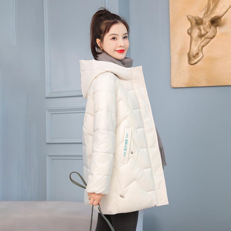 Women Autumn Winter Clothing Down Cotton Jacket Korean Mid-length Loose Thick Coat