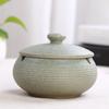 Vintage Ceramic Ashtray Living Room Office Desktop Covered Ashtray Home Living Room Desktop High-end Handmade Storage Boxes
