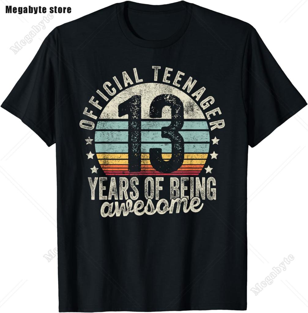 13. Geburtstag Spiel Level 13 Freigeschaltet Offizielles Teenager Gamer T-Shirt Unisex Damen Weich Bedruckte Kleidung Streetwear Grafik T-Shirts