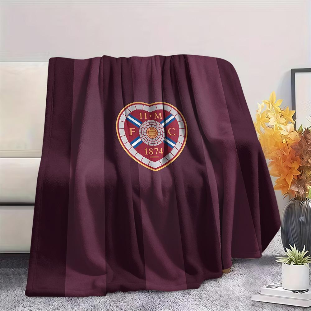 Hartes Football Club Print Flannel Blanket, High quality Comfortable for All Seasons, Home Decor, Warmth and Comfort