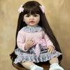 BZDOLL Full Body vinyl Reborn Doll Girl Baby 55cm 22inch Lifelike Princess Newborn Toddler Bebe Toy Lovely Birthday Gift