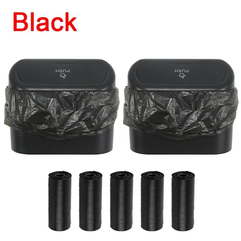 Hanging Car Trash Can ABS Square Pressing Trash Bin Vehicle Garbage Dust Case Storage Box Auto Interior Accessories for Car