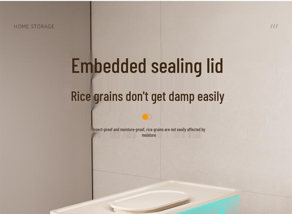 Press-Type Multi-Grain Storage Bin, Food-Grade Sealed Jar for Rice & Beans