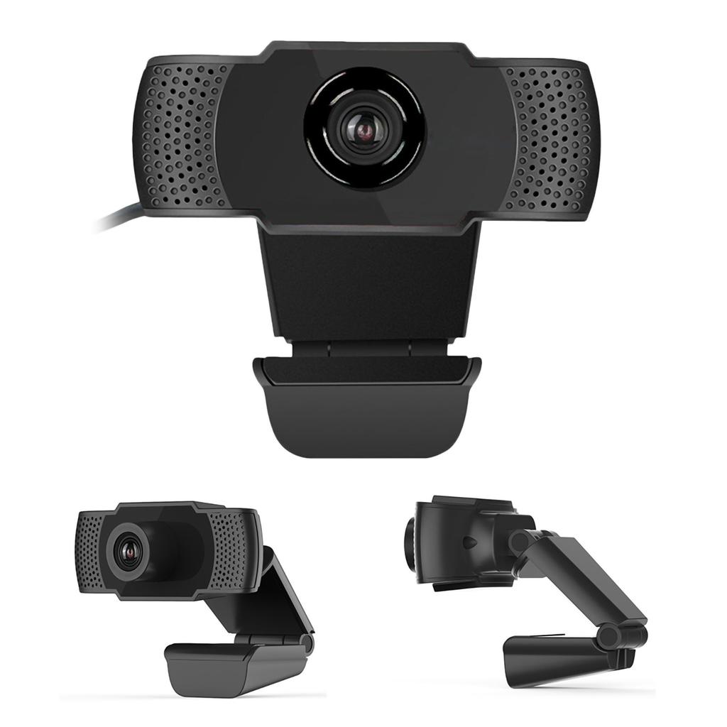 Webcam 1080p Black Computer Office Camera Builtin Microphone Free Drive USB X22